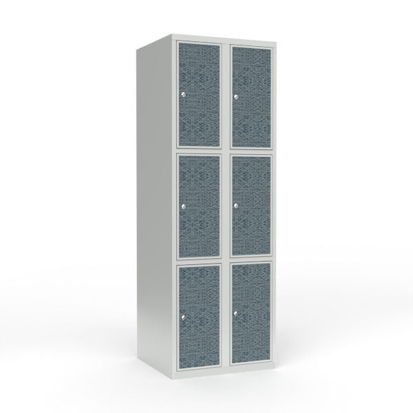 Skoleskab 2x300 Lige tag 3 rum i højden VirrVarr Black laminatdør Cylinderlås – image 1