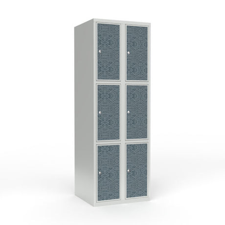 Skoleskab 2x300 Lige tag 3 rum i højden VirrVarr Black laminatdør Cylinderlås – image 1