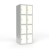 Skoleskab 2x300 Lige tag 4 rum i højden Hvid laminatdør Greb for hængelås – image 1