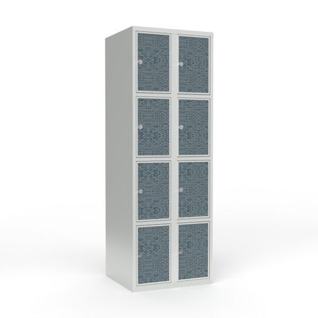 Skoleskab 2x300 Lige tag 4 rum i højden VirrVarr Black laminatdør Greb for hængelås – image 1