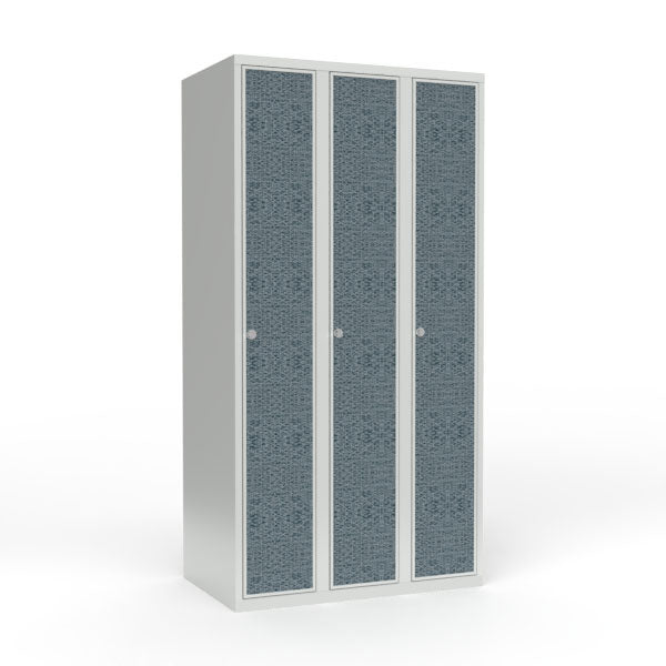 Skoleskab 3x300 Lige tag 1 rum i højden VirrVarr Black laminatdør Greb for hængelås – image 1