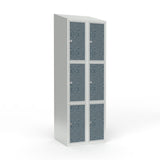 Skoleskab 2x300 Skråt tag 3 rum i højden VirrVarr Black laminatdør Greb for hængelås – image 3