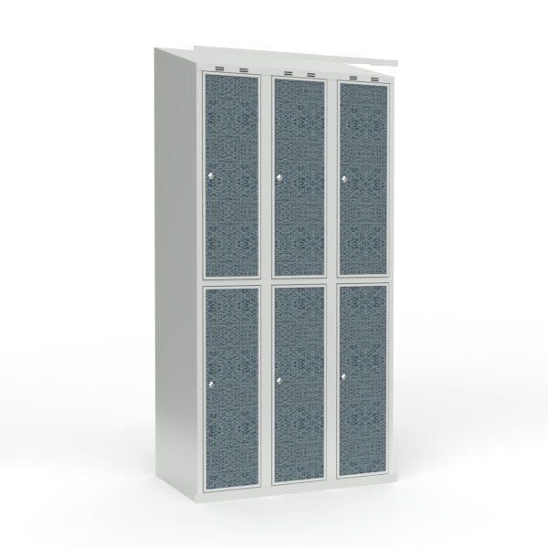 Skoleskab 3x300 Skråt tag 2 rum i højden VirrVarr Black laminatdør Cylinderlås – image 1