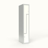 Sonesson Skoleskab 1x300 Lige tag, Z-dør Hvid laminatdør Cylinderlås – Elevskabe (billede 1)