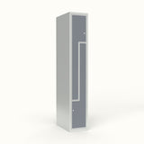 Sonesson Skoleskab 1x300 Lige tag, Z-dør Grå laminatdør Cylinderlås – Elevskabe (billede 1)