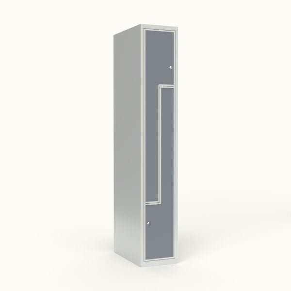 Sonesson Skoleskab 1x300 Lige tag, Z-dør Grå laminatdør Cylinderlås – Elevskabe (billede 1)