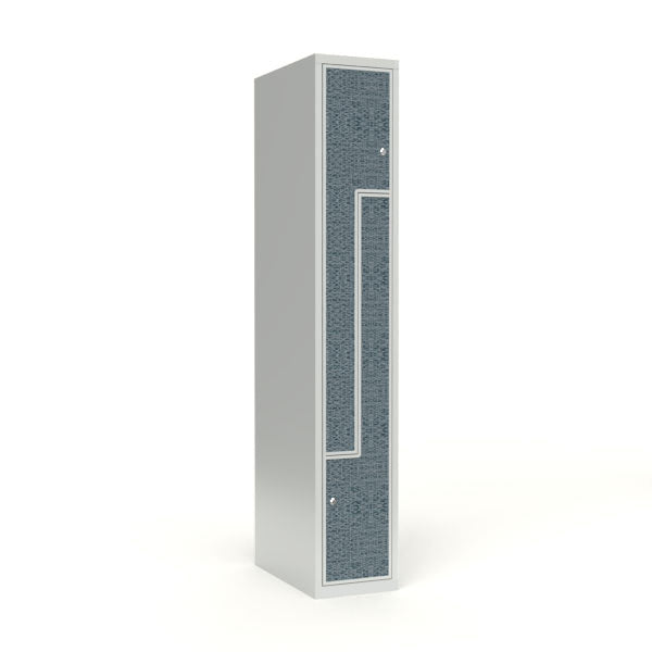 Sonesson Skoleskab 1x300 Lige tag, Z-dør VirrVarr Black laminatdør Cylinderlås – Elevskabe (billede 1)