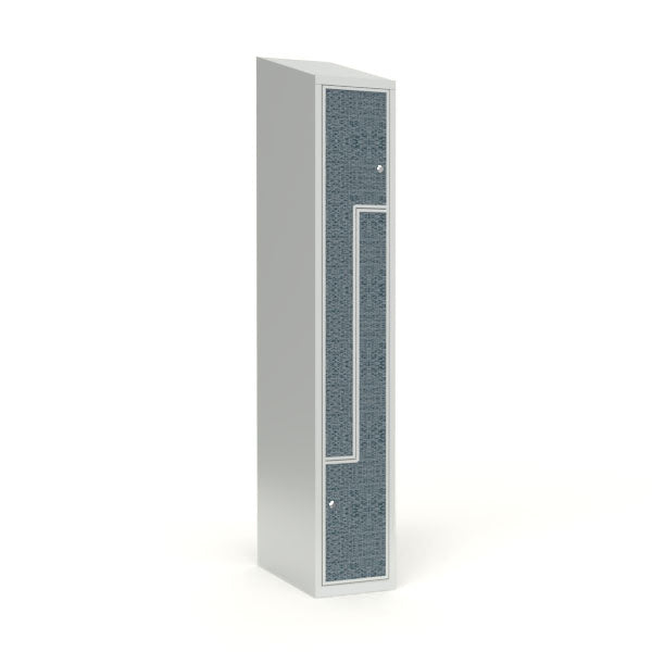 Sonesson Skoleskab 1x300 Skråt tag, Z-dør VirrVarr Black laminatdør Cylinderlås – Elevskabe (billede 1)
