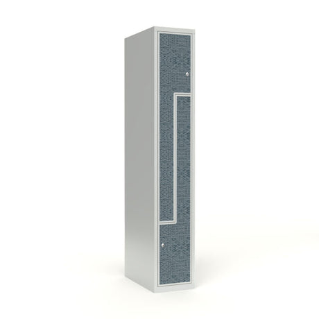 Sonesson Skoleskab 1x400 Lige tag, Z-dør VirrVarr Black laminatdør Cylinderlås – Elevskabe (billede 1)