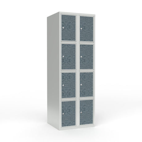 Skoleskab 2x300 Lige tag 4 rum i højden VirrVarr Black laminatdør Cylinderlås – image 1