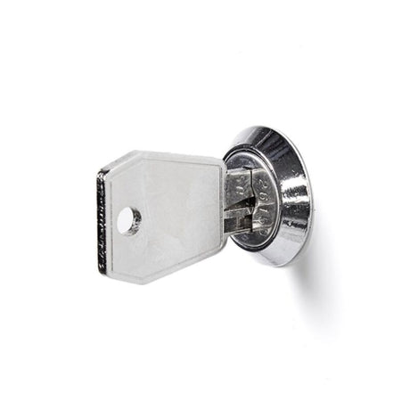 Skoleskab 2x300 Skråt tag 2 rum i højden Hvid laminatdør Cylinderlås – image 4