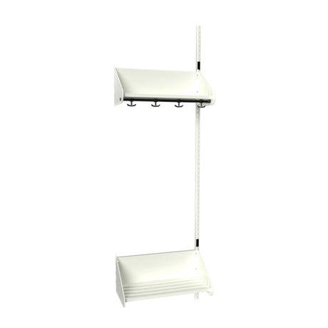 Sonesson BST Kombination F, Påbygningssektion 2 pladser B 600 mm, hvid – Børnegarderober