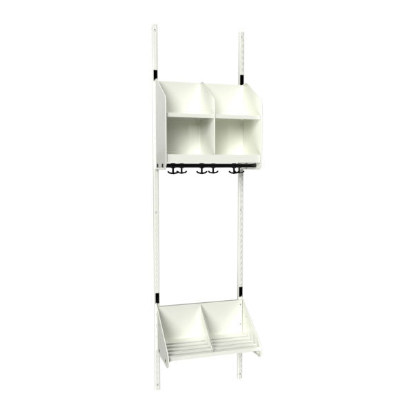 Sonesson BST Kombination A, Startsektion 2 pladser B 500 mm, hvid – Børnegarderober