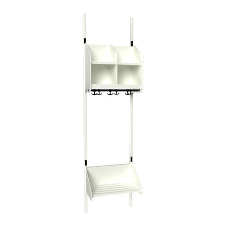 Sonesson BST Kombination B, Startsektion 2 pladser B 500 mm, hvid – Børnegarderober