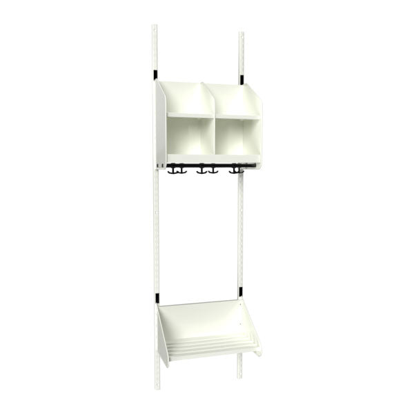 Sonesson BST Kombination B, Startsektion 2 pladser B 500 mm, hvid – Børnegarderober