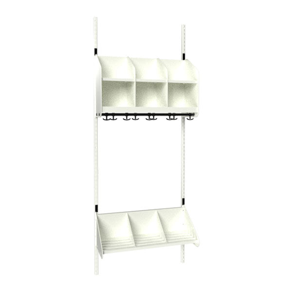 Sonesson BST Kombination A, Startsektion 3 pladser B 750 mm, hvid – Børnegarderober
