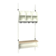 Sonesson BST Kombination D, Startsektion 3 pladser B 750 mm, hvid – Børnegarderober