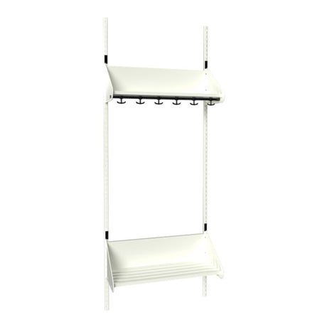 Sonesson BST Kombination F, Startsektion 3 pladser B 750 mm, hvid – Børnegarderober