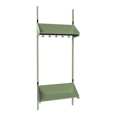 Sonesson BST Kombination F, Startsektion 3 pladser B 750 mm, grøn – Børnegarderober