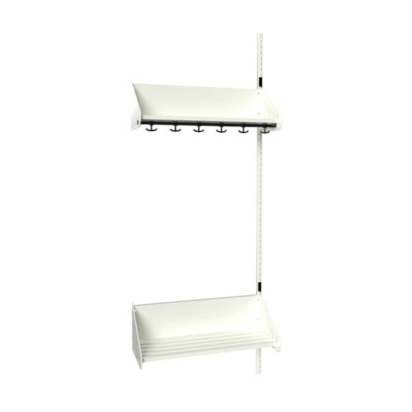 Sonesson BST Kombination F, Påbygningssektion 3 pladser B 750 mm, hvid – Børnegarderober