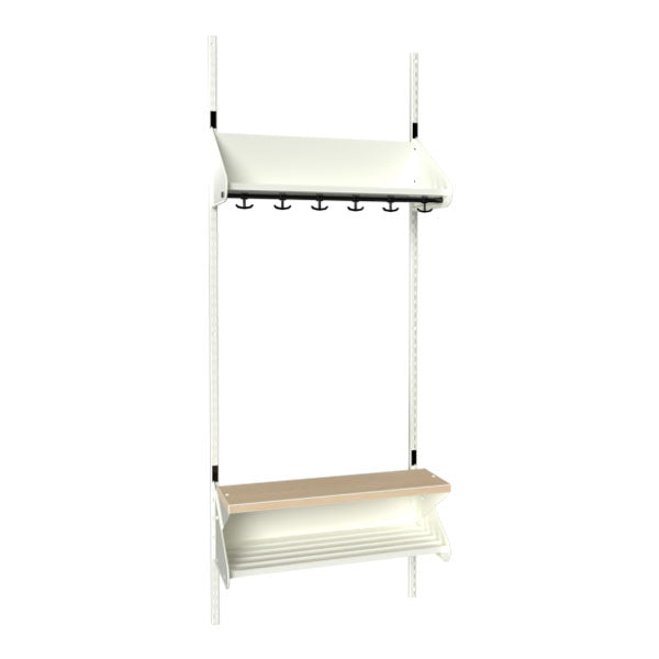 Sonesson BST Kombination H, Startsektion 3 pladser B 750 mm, hvid – Børnegarderober
