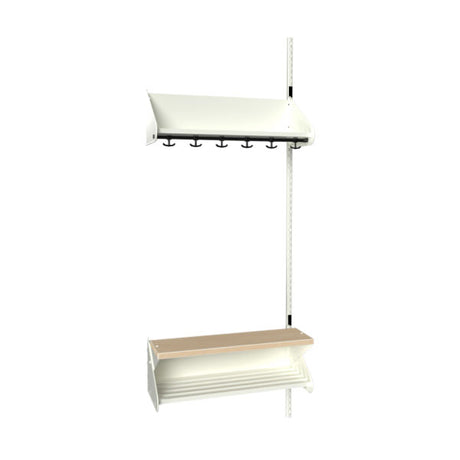 Sonesson BST Kombination H, Påbygningssektion 3 pladser B 750 mm, hvid – Børnegarderober