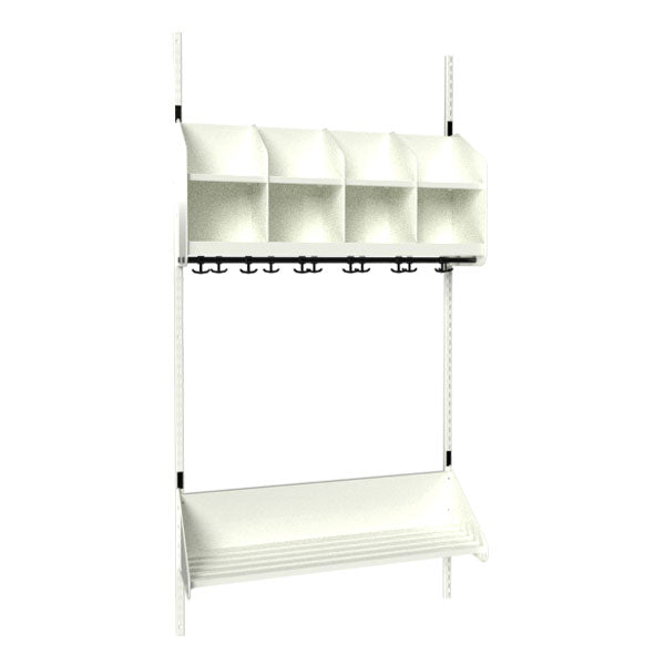 Sonesson BST Kombination B, Startsektion 4 pladser B 1000 mm, hvid – Børnegarderober
