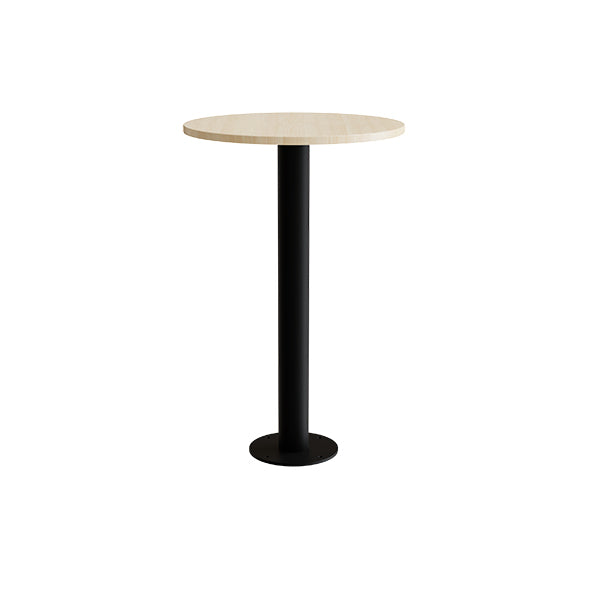 Form o Miljö Bord Cirkum, Ø700mm, højde 1100 mm, massiv birk med sort stel – Kantineborde