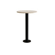 Form o Miljö Bord Cirkum, Ø700mm, højde 1100 mm, massiv eg med sort stel – Kantineborde