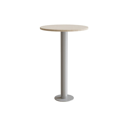 Bord Cirkum, Ø700mm, højde 1100 mm, massiv eg med alugråt stel