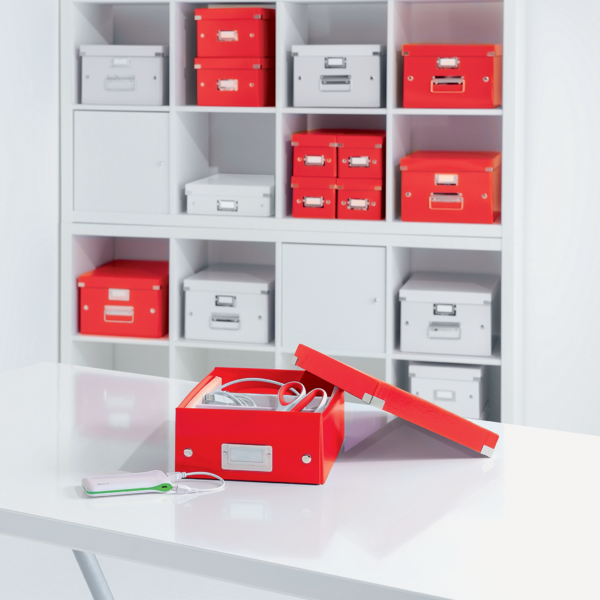 Arkivboks WOW Click&Store lille rød