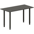 Ergoff Skrivebord DNA, Antracit 1200x600 mm I-ben/Sort – Skriveborde (billede 1)