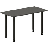 Ergoff Skrivebord DNA, Antracit 1200x600 mm I-ben/Sort – Skriveborde (billede 1)