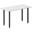 Ergoff Skrivebord DNA, Lysgrå 1200x600 mm I-ben/Sort – Skriveborde (billede 1)