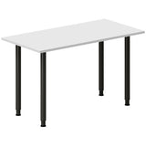 Ergoff Skrivebord DNA, Lysgrå 1200x600 mm I-ben/Sort – Skriveborde (billede 1)