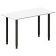 Ergoff Skrivebord DNA, Hvid 1200x600mm I-ben/Sort – Skriveborde (billede 1)
