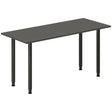 Ergoff Skrivebord DNA, Antracit 1400x600 mm I-ben/Sort – Skriveborde (billede 1)