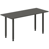 Ergoff Skrivebord DNA, Antracit 1400x600 mm I-ben/Sort – Skriveborde (billede 1)