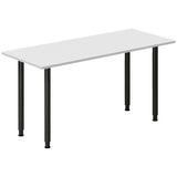 Ergoff Skrivebord DNA, Lysgrå 1400x600 mm I-ben/Sort – Skriveborde (billede 1)