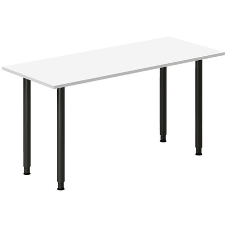 Skrivebord DNA, Hvid 1400x600mm I-ben/Sort – image 1