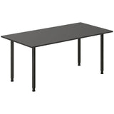 Ergoff Skrivebord DNA, Antracit 1600x800 mm I-ben/Sort – Skriveborde (billede 1)