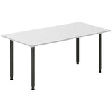 Ergoff Skrivebord DNA, Lysgrå 1600x800 mm I-ben/Sort – Skriveborde (billede 1)