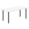 Ergoff Skrivebord DNA, Hvid 1600x800mm I-ben/Sort – Skriveborde (billede 1)