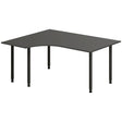 Ergoff Skrivebord DNA, Antracit 1600x1200 mm Venstre I-ben/Sort – Skriveborde (billede 1)