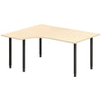 Ergoff Skrivebord DNA, Birk 1600x1200 mm Venstre I-ben/Sort – Skriveborde (billede 1)
