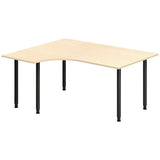 Ergoff Skrivebord DNA, Birk 1600x1200 mm Venstre I-ben/Sort – Skriveborde (billede 1)