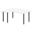 Ergoff Skrivebord DNA, Hvid 1600x1200mm Venstre I-ben/Sort – Skriveborde (billede 1)