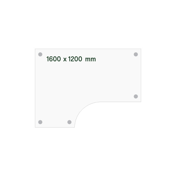 Skrivebord DNA, Hvid 1600x1200 mm Venstre I-ben/Sort
