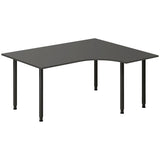 Ergoff Skrivebord DNA, Antracit 1600x1200 mm Højre I-ben/Sort – Skriveborde (billede 1)