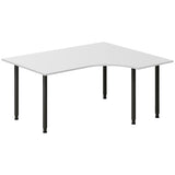 Ergoff Skrivebord DNA, Lysgrå 1600x1200 mm Højre I-ben/Sort – Skriveborde (billede 1)